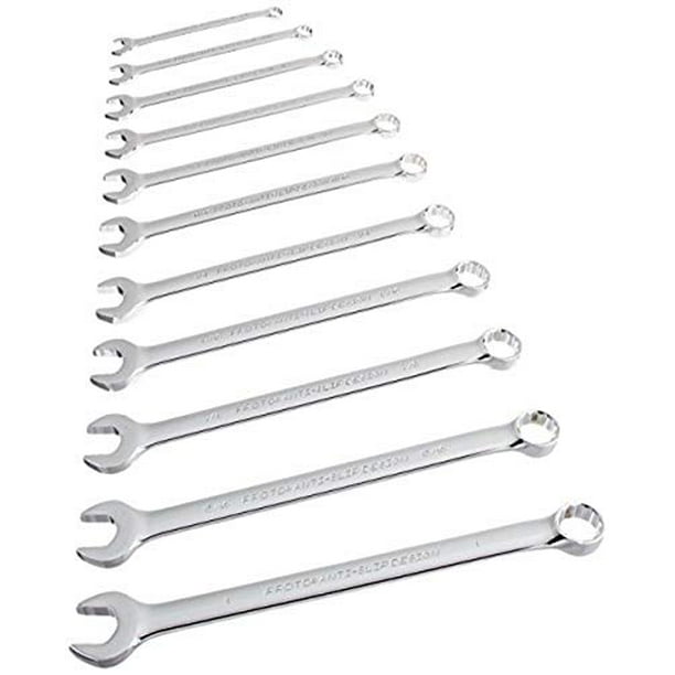 Stanley Proto 12 Pt. 11Piece Full Polish Antislip Combination Wrench Set J1200H11T5 Stanley Proto 12 Pt. 11Piece Full Polish Antislip Combination Wrench Set J1200H11T5